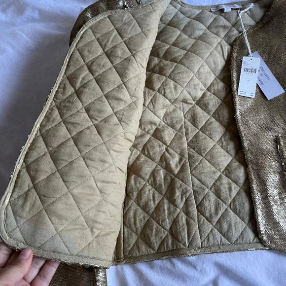 NWT 'Love The Label ' Antropologie Olivier Sequin Jacket - M - Picture 9 of 13